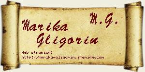 Marika Gligorin vizit kartica